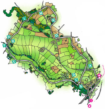 Walk 4 Map - Wheal Rose, The Poldice Plateway and Mawla