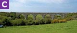 Unused railway bridge over the valley